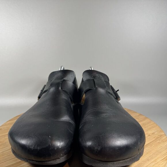 Birkenstock London Soft Footbed Mens 41 8 Black Leather Loafers Shoes Germany - Picture 2 of 8